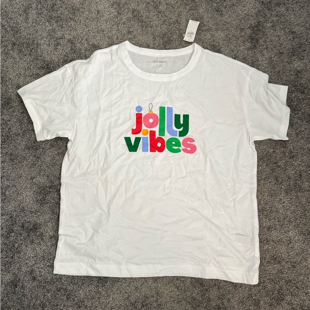 Old Navy Bright White Crew Neck Tee